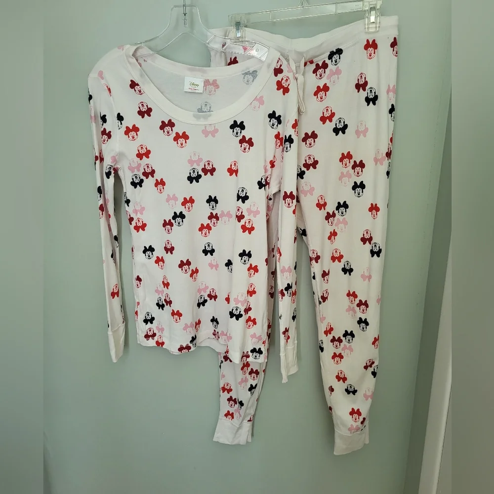Hanna Andersson Women Large 2 Piece Disney Minnie Mouse Pajama Lounge Joggers